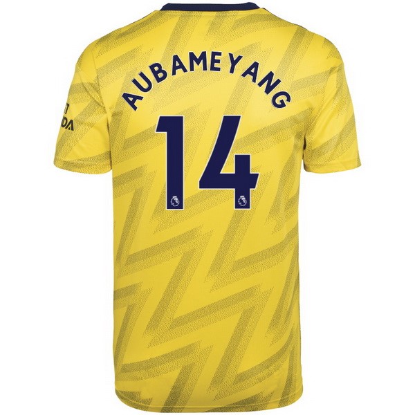 Camiseta Arsenal NO.14 Aubameyang 2ª 2019/20 Amarillo